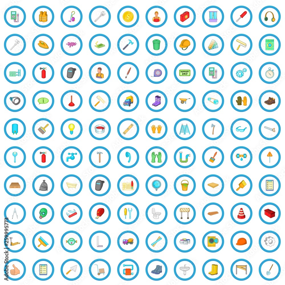 100 renovation icons set in cartoon style for any design vector illustration 100 renovation icons set in cartoon style for any design vector illustration