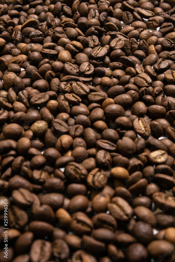 Obraz premium Roasted coffee beans background