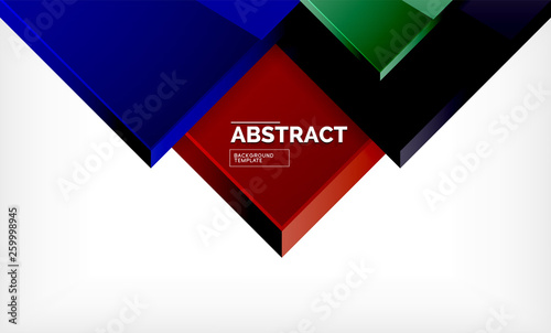 Geometric abstract background, modern square design
