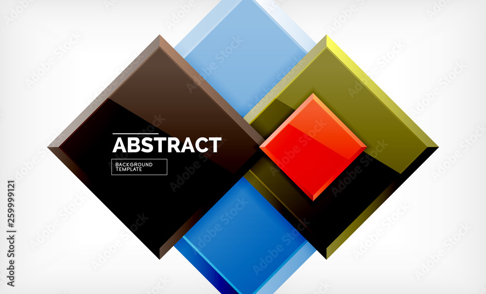 Square geometrical background Square geometrical background