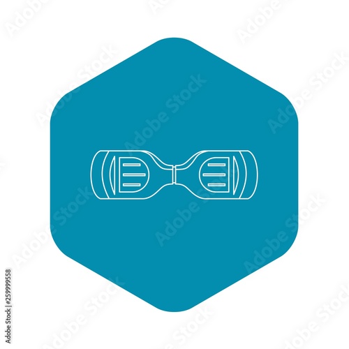Hoverboard top view icon. Outline illustration of hoverboard top view vector icon for web