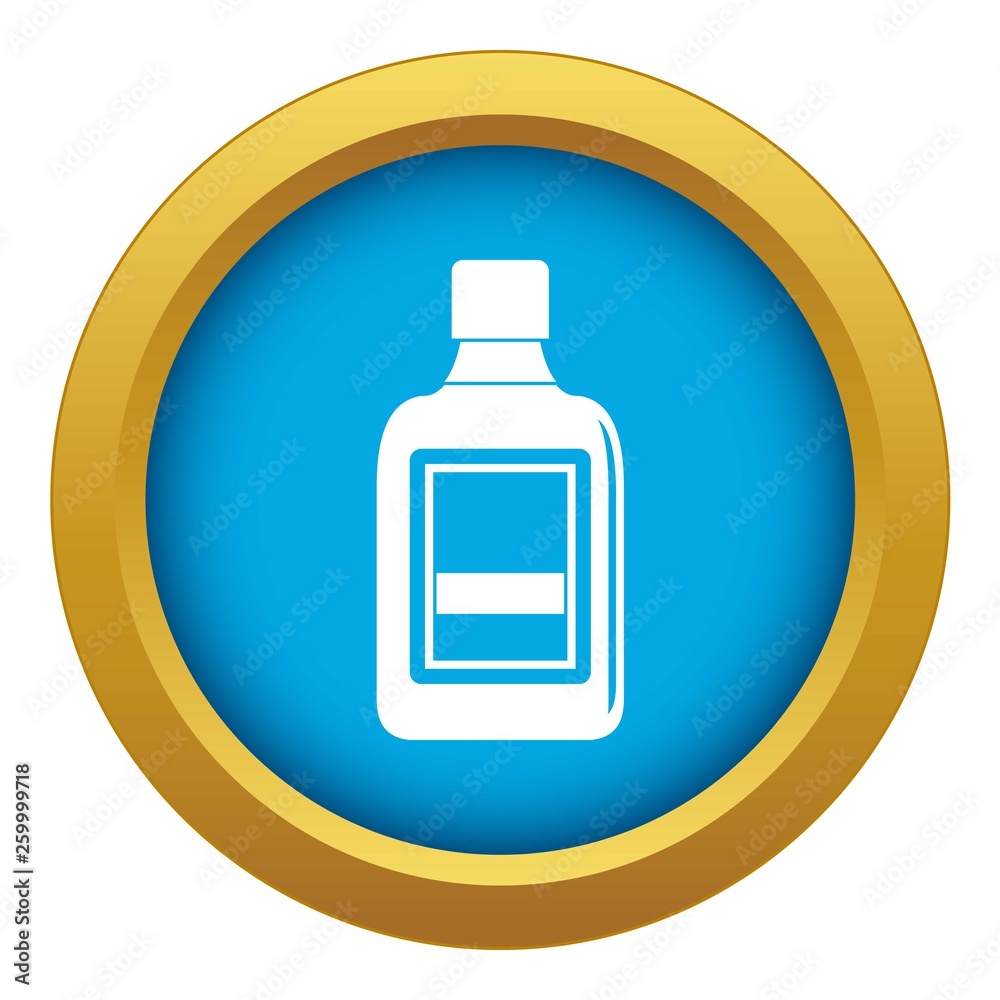 Fototapeta premium Plastic bottle icon blue vector isolated on white background for any design
