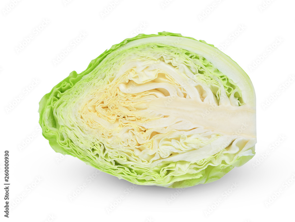 Fresh pointed cabbage isolated on white background Fresh pointed cabbage isolated on white background