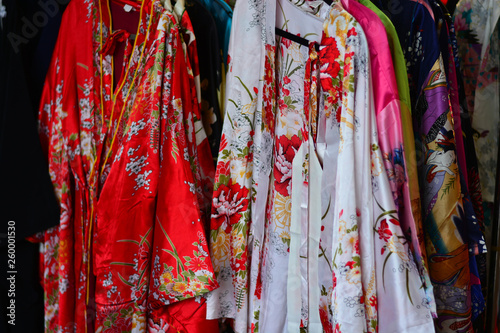the traditional kimonos