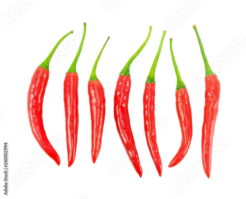 set of isolated chili pepper