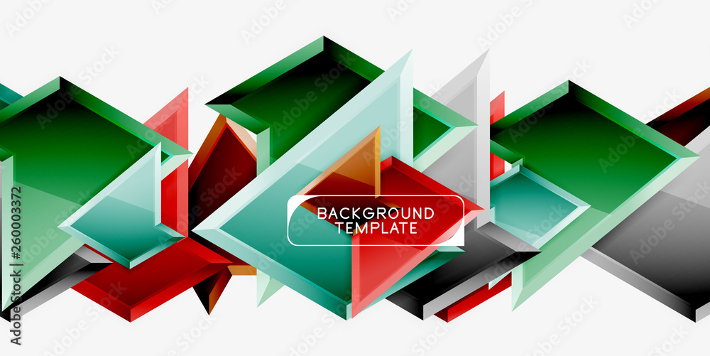 Minimal geometrical triangles with 3d effect abstract background template Minimal geometrical triangles with 3d effect abstract background template