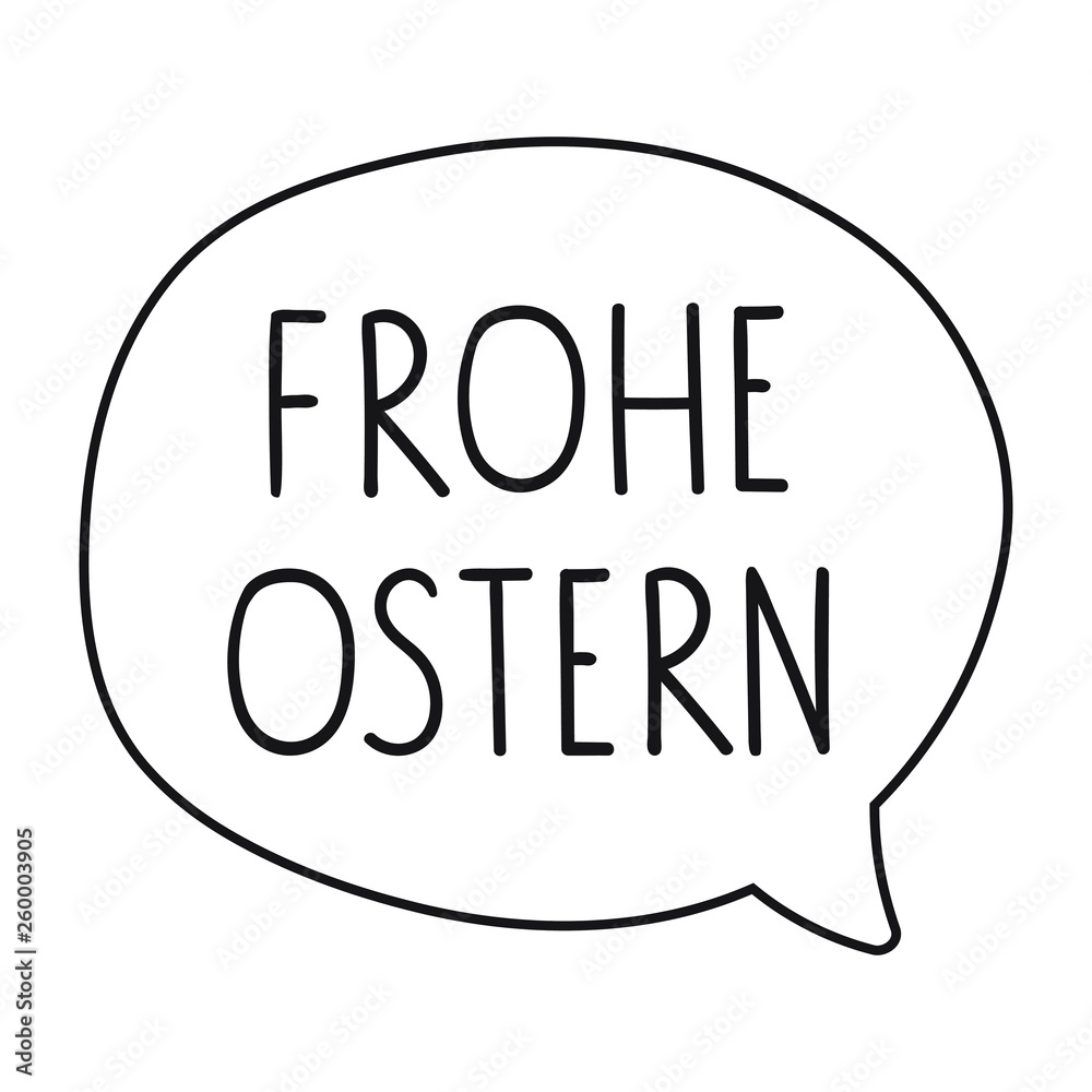 Frohe ostern its mean happy easter in germany. Lettering short, quote phrase. Illustration vector on white background. Frohe ostern its mean happy easter in germany. Lettering short, quote phrase. Illustration vector on white background.