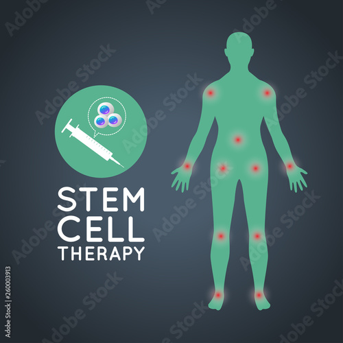 stem cell therapy logo icon design, medical vector illustration