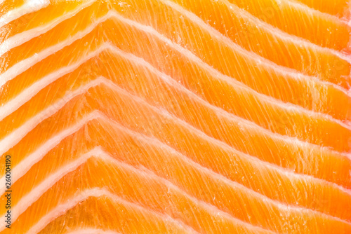 close-up of raw fresh salmon fillet texture