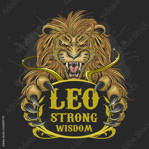 LEO LION ZODIAC VECTOR ELEMENT