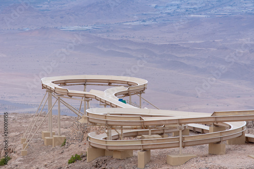 Jebal Hafeet (Jebel Hafit) mountain top slide. photo