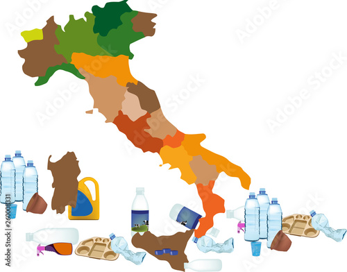 emergenza Italia scarto di plastica