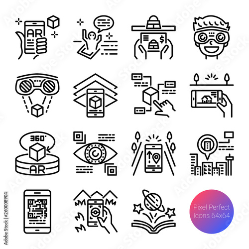 AR outline icons