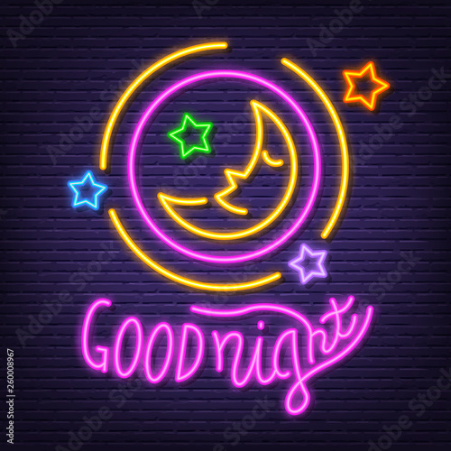 good night neon signboard