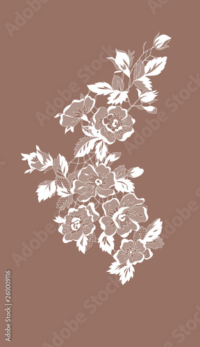 lace flowers decoration element