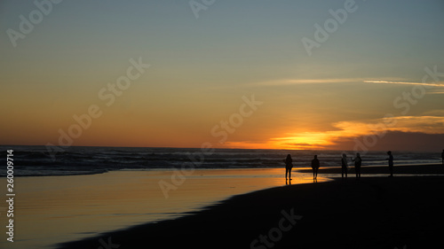 The nice sunset at the beach in Yogyakarta Indonesian © yudhistirama