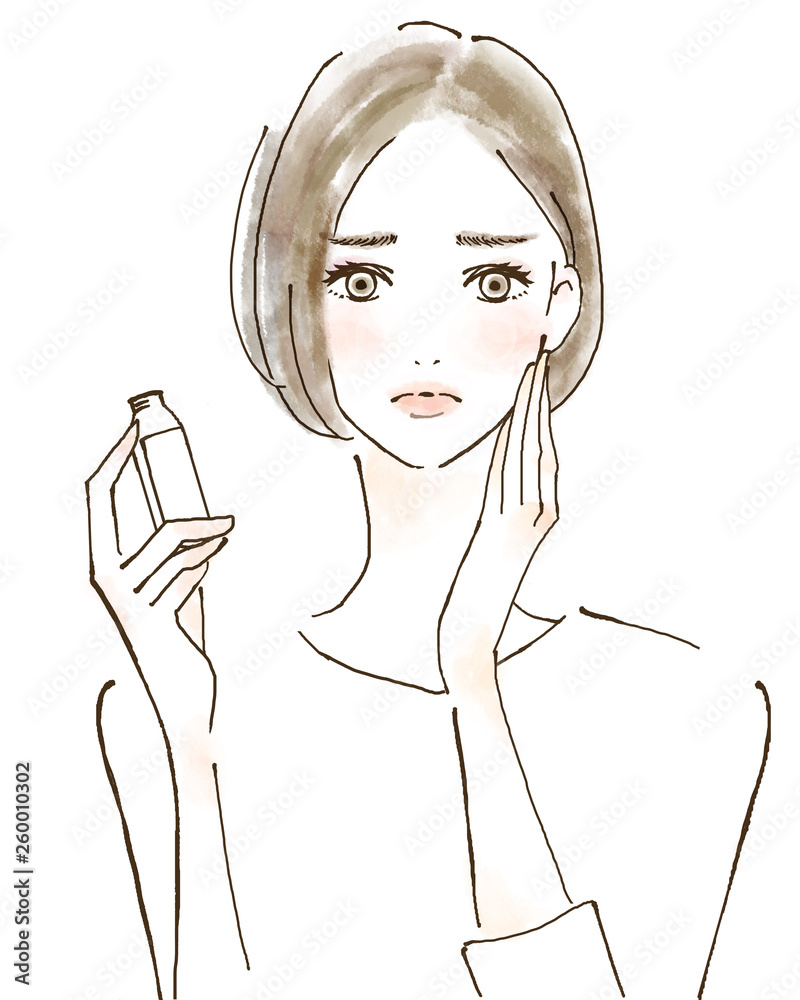 ストレス 栄養補給 働く女性 手描きイラスト ストレス 栄養補給 働く女性 手描きイラスト