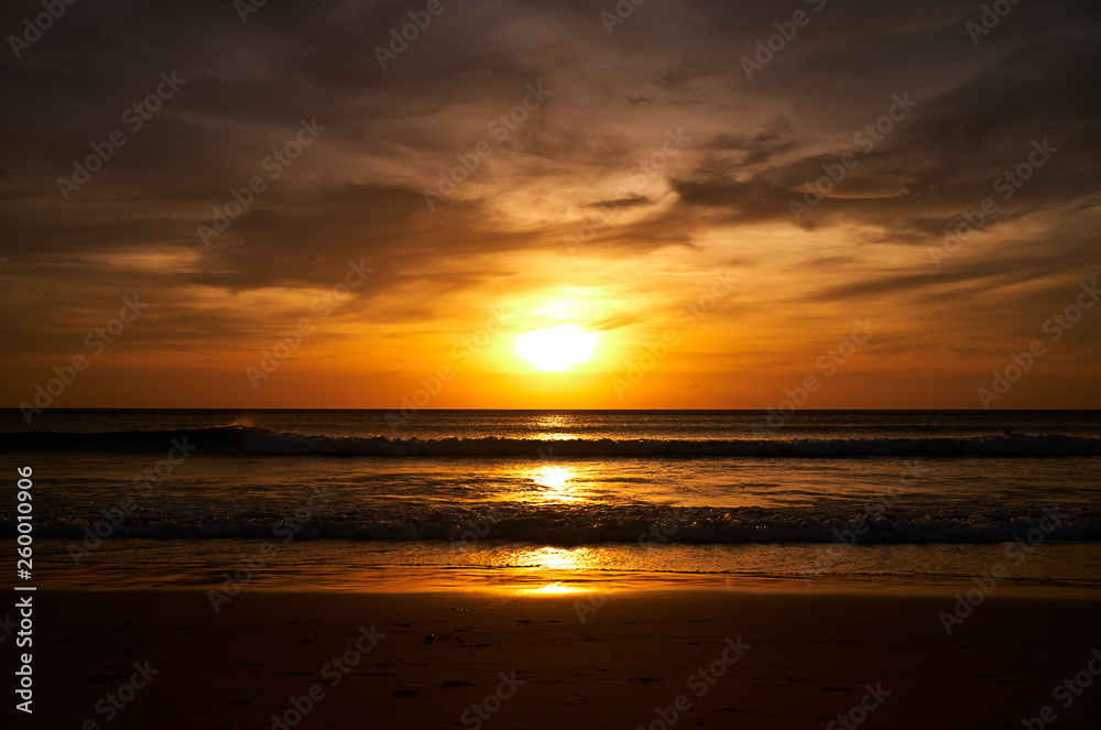 sunset on the ocean