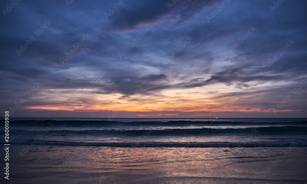 sunset on the ocean without sun sunset on the ocean without sun