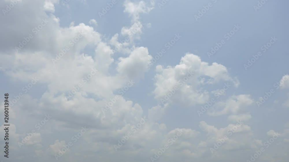 Timelapse of White cloud formations on blue sky Timelapse of White cloud formations on blue sky