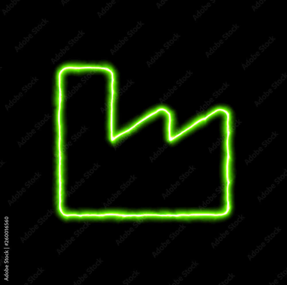green neon symbol industry factory green neon symbol industry factory