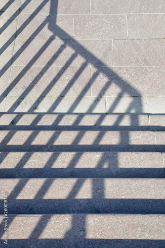 stairs shadows and city landscape