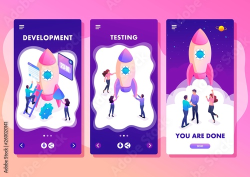 Isometric Bright Startup by Young Entrepreneurs