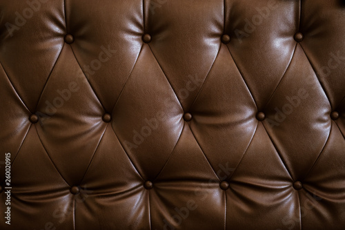 Vintage brown pattern of sofa. leather texture background
