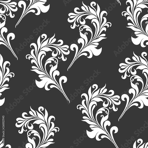 Abstract floral seamless pattern. Endless pattern can be used for your design of ceramic tile, wallpaper, linoleum, web page background, etc.