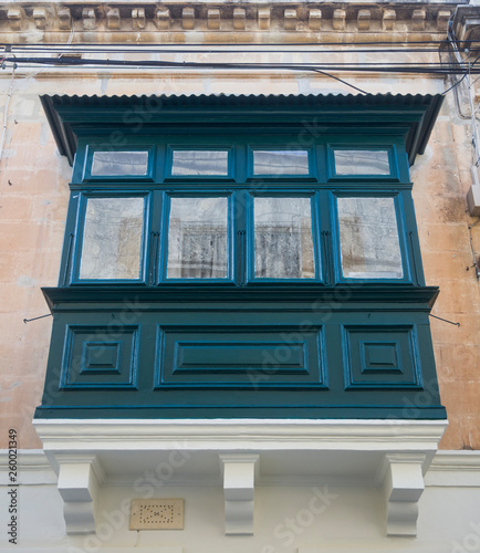 Traditional balcony window from Malta photo