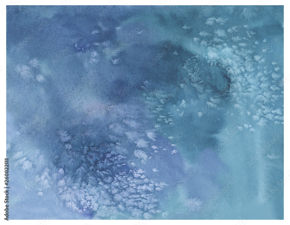 Blue sea watercolor backgraund