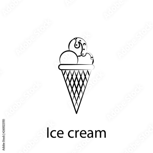 fast food ice cream outline icon. Element of food illustration icon. Signs and symbols can be used for web, logo, mobile app, UI, UX