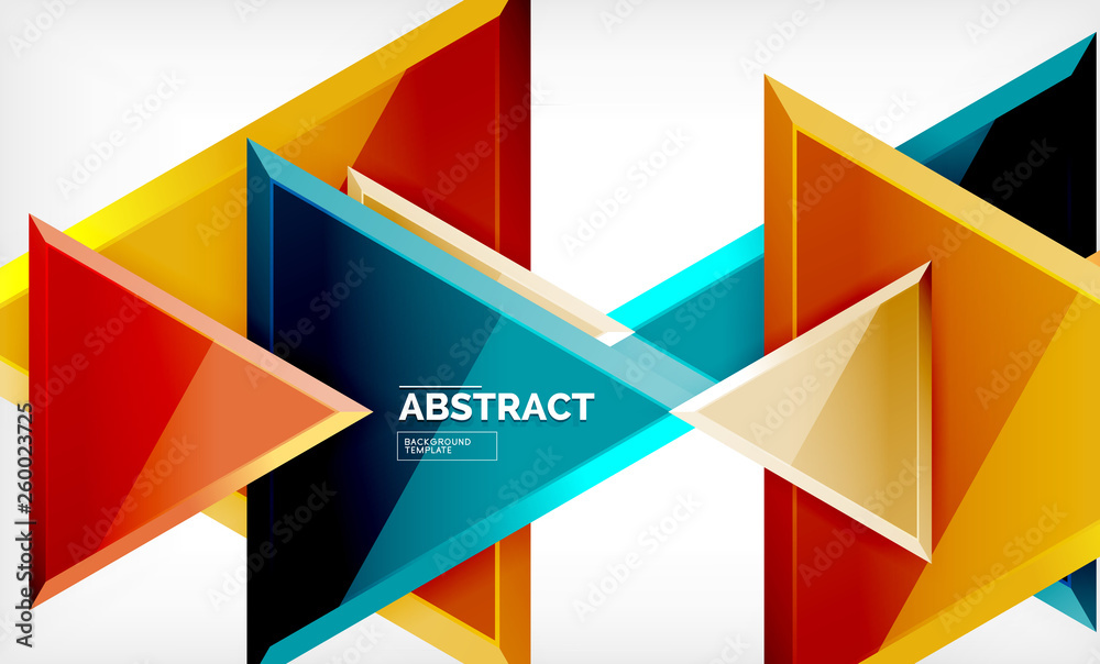 Triangular low poly background design, multicolored triangles Triangular low poly background design, multicolored triangles