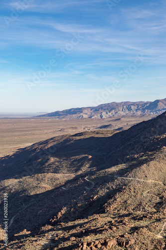 Looking out across the landscape of Anza-Borrego State Park, in California