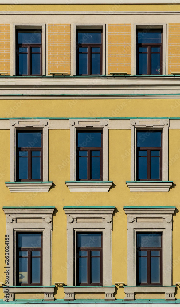Fragments of building facades