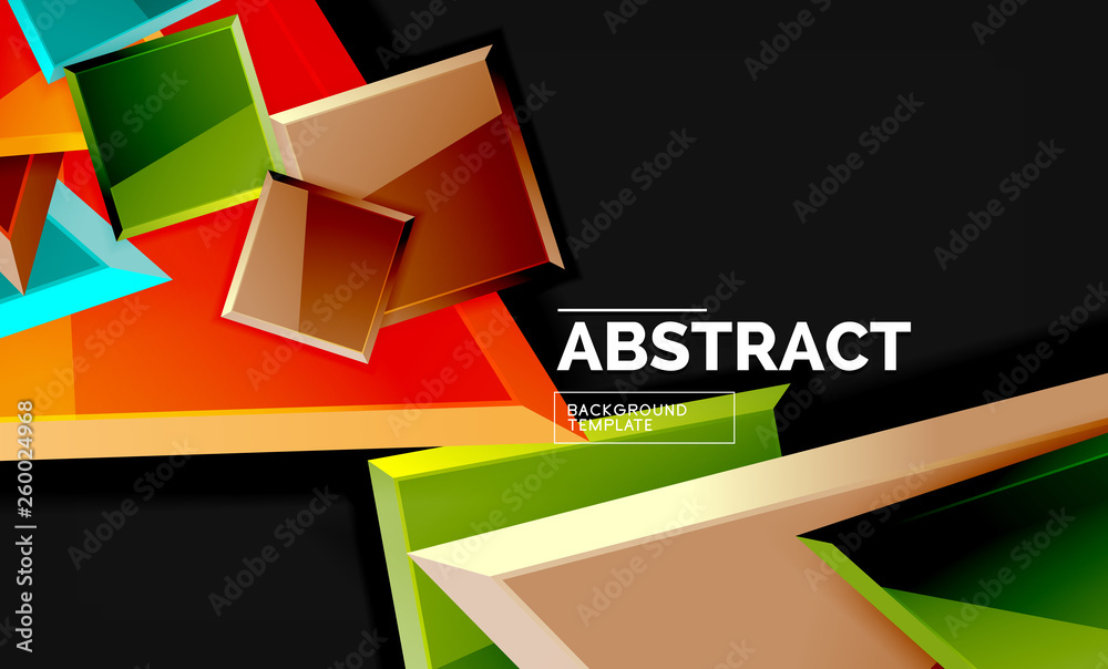 Squares and triangles geometrical background Squares and triangles geometrical background