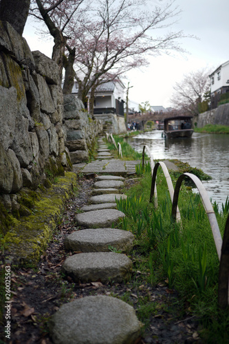 滋賀県近江八幡市の八幡堀の風景