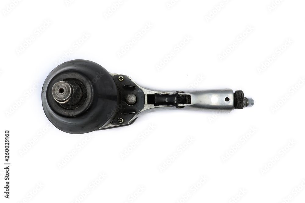 Air Tool for Wheel Bolting and bolts, Pneumatic wrench isolated on white background Air Tool for Wheel Bolting and bolts, Pneumatic wrench isolated on white background
