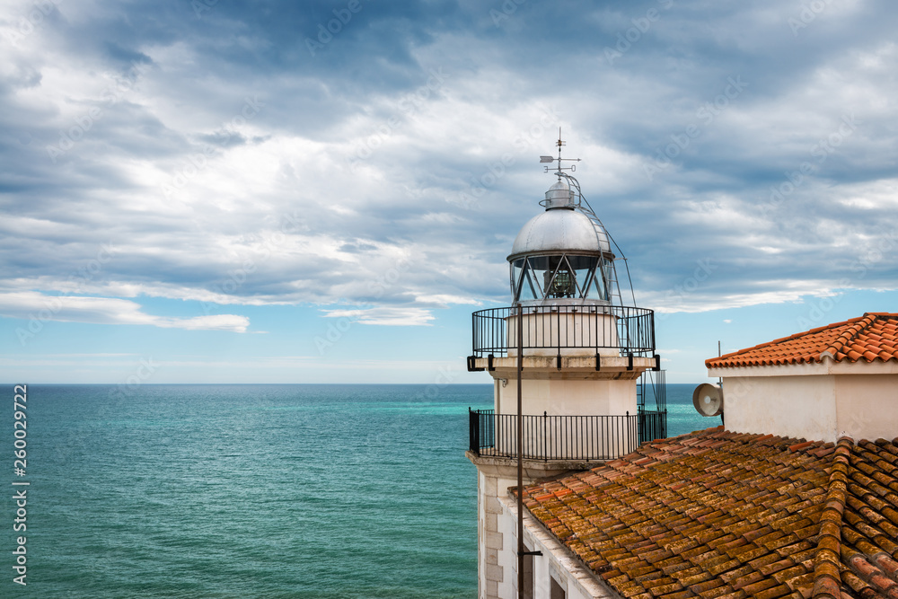 Lighthouse of the fortified city of Peniscola