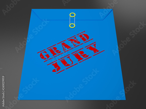 Konstfotografi Grand Jury Court Envelope Shows Government Trials To Investigate Injustice 3d Il