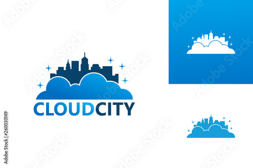 Cloud City Logo Template Design Vector, Emblem, Design Concept, Creative Symbol, Icon