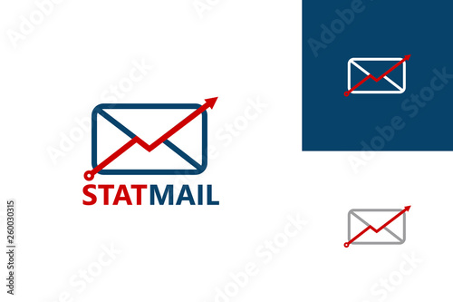 Statistic Mail Logo Template Design Vector, Emblem, Design Concept, Creative Symbol, Icon