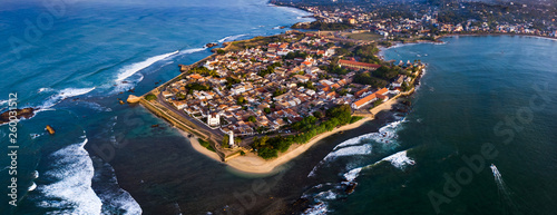 Galle Dutch Fort in Sri Lanka panoramic aerial view photo