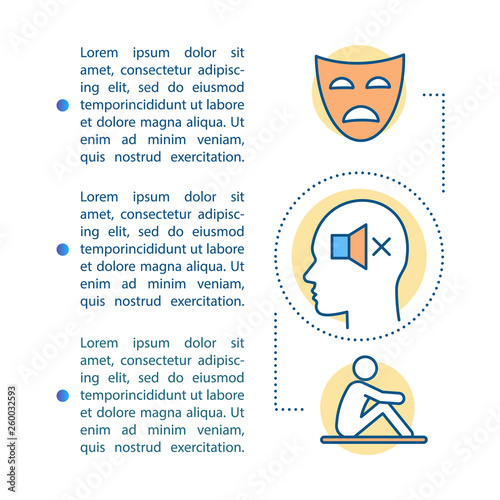 Hard feelings article page vector template