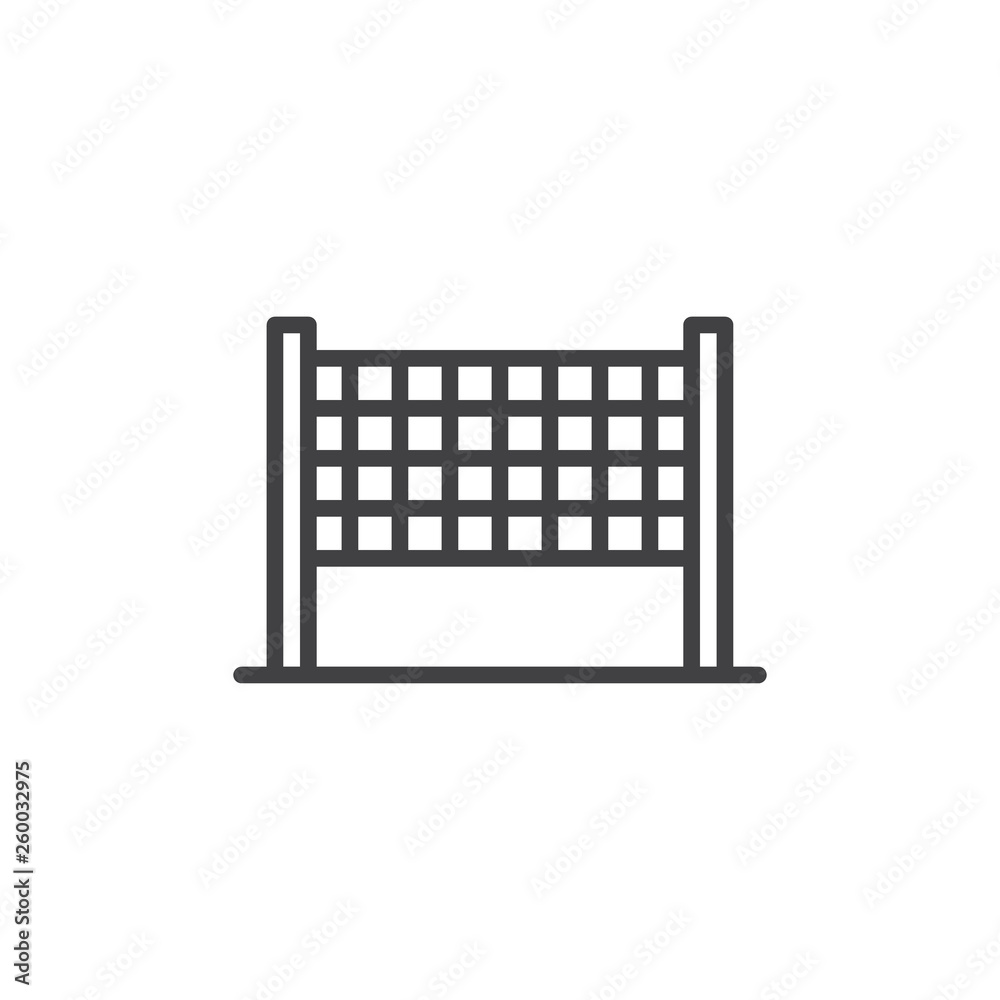 Volleyball net line icon. linear style sign for mobile concept and web design. Volleyball outline vector icon. Symbol, logo illustration. Pixel perfect vector graphics Volleyball net line icon. linear style sign for mobile concept and web design. Volleyball outline vector icon. Symbol, logo illustration. Pixel perfect vector graphics