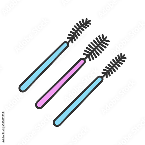 Disposable mascara wands color icon