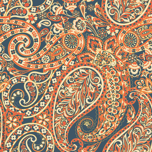 Paisley Damask ornament. Seamless Vector pattern