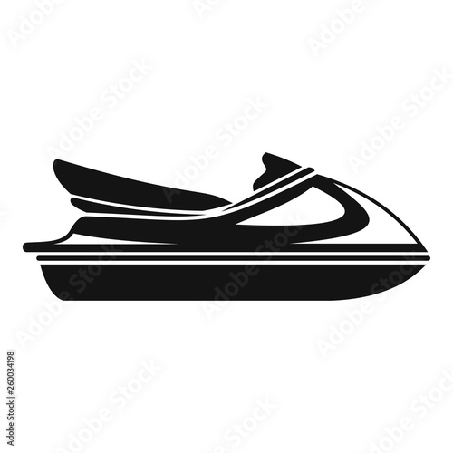 Jet ski icon. Simple illustration of jet ski vector icon for web design isolated on white background