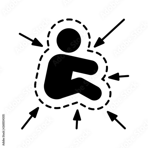Kid’s immune system glyph icon