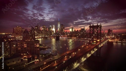 Wallpaper Mural 25P flying over bridge towards Manhattan Torontodigital.ca